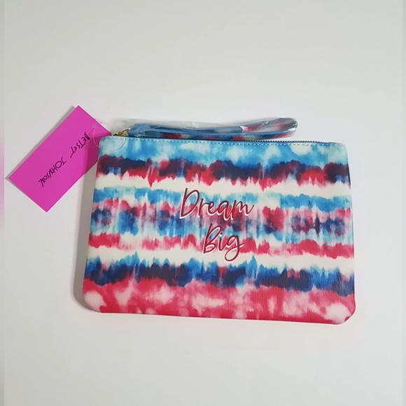 Betsey Johnson Handbags - Betsey Johnson Tie Dye Dream Big Wristlet Pouch